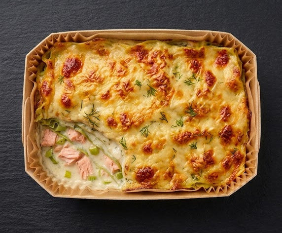Lasagnes saumon, poireaux & curry