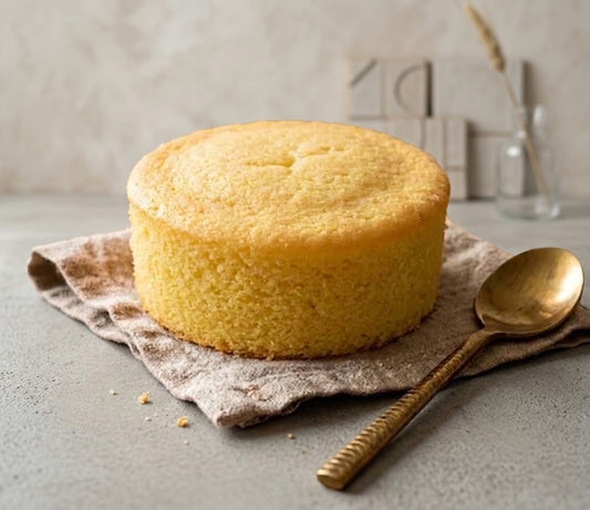 Homemade lemon drizzle cake