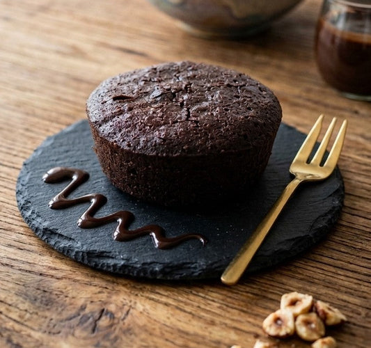 Homemade chocolate hazelnut fondant